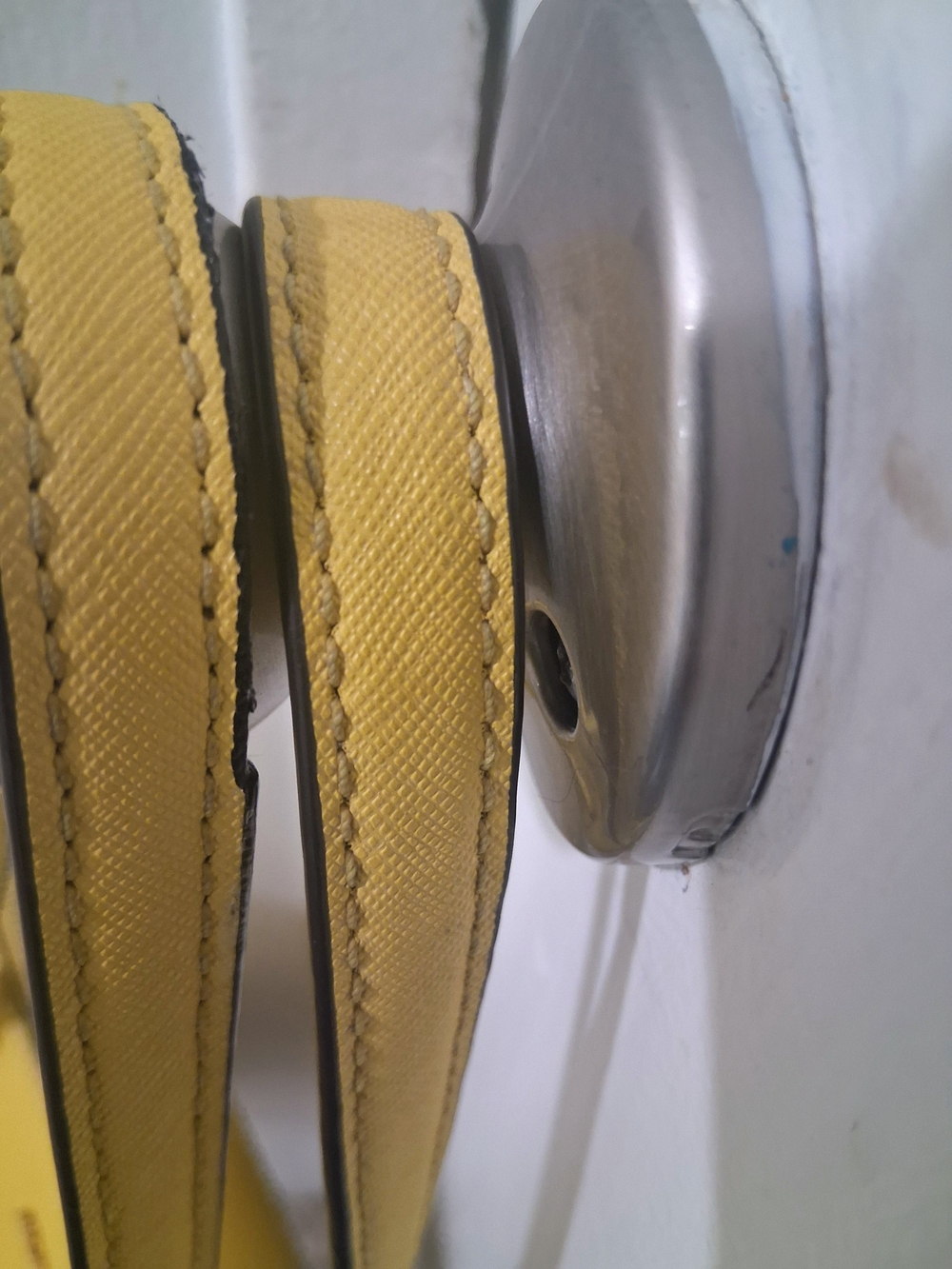 Michael Kors Charlotte Yellow Large Saffiano Leather Top-Zip Shoulder Tote - Picture 16 of 16